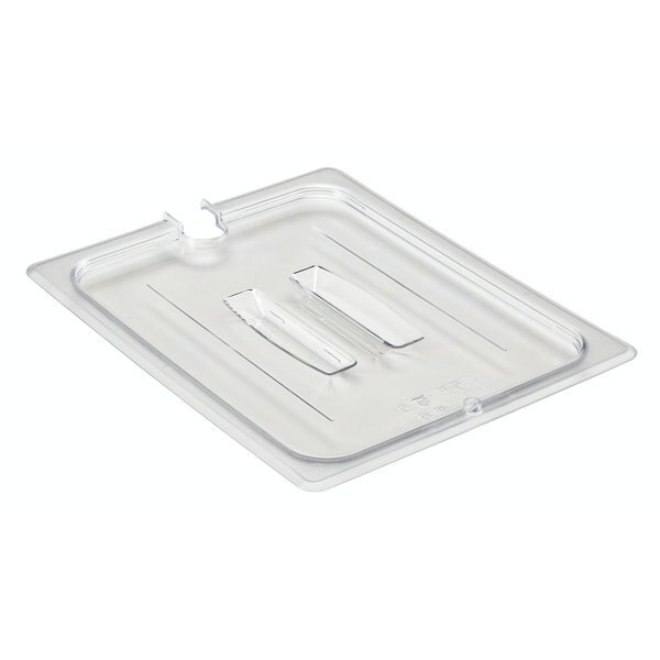 Cambro - Camwear Food Pan Cover, 1/2 Size, Notched, With Handle, Polycarbonate, Clear, Cambro, Mfr#: 20CWCHN135